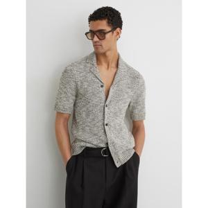 REISS Addis Marled Cuban-Collar Knitted Shirt